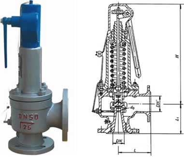 沈阳郑高阀门弹簧封闭带扳手安全阀A44Y型 沈阳郑高阀门弹簧封闭带扳手安全阀A44Y型